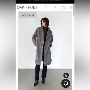 Brand new Oak and Fort coat, never worn with tags